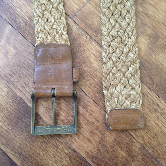 VINTAGE Levi's - Straw & Leather Belt (Black Tab) - Picture 5 of 7